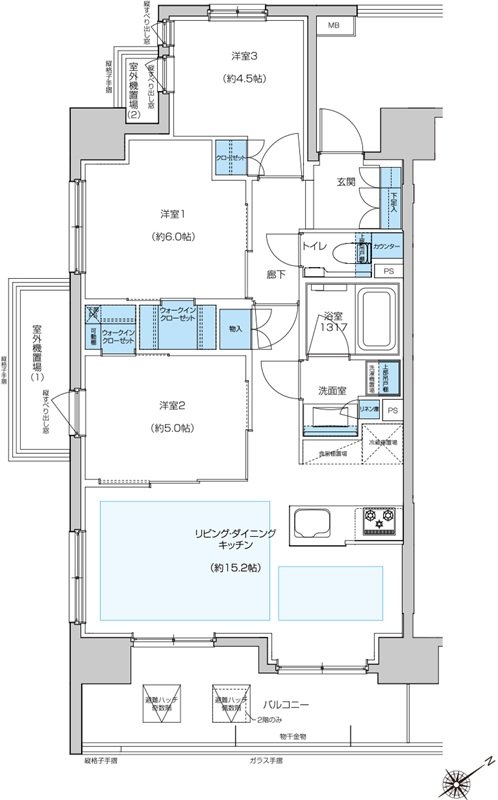 プレシス相模原レジデンス 間取り Aタイプ