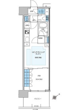 プレシス相模原レジデンス 間取り Bタイプ