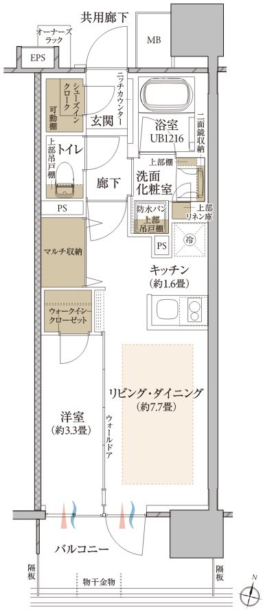 プラウド勾当台公園ディアージュ 間取り C type