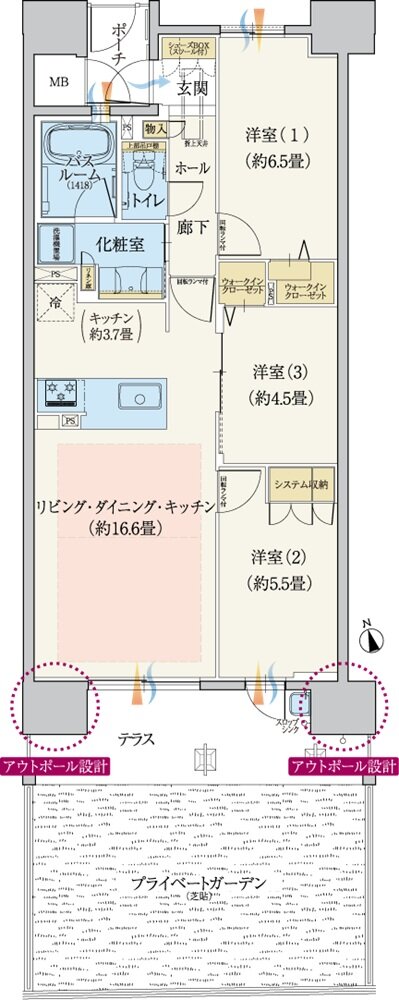 モアグレース一宮本町 間取り Bg type