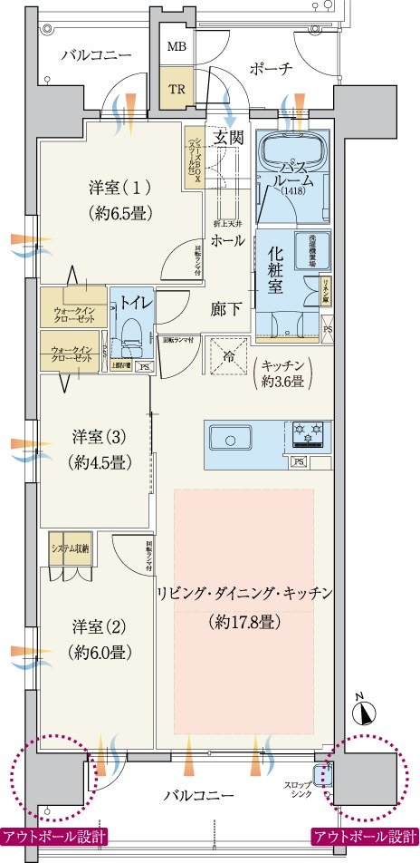 モアグレース一宮本町 間取り A type