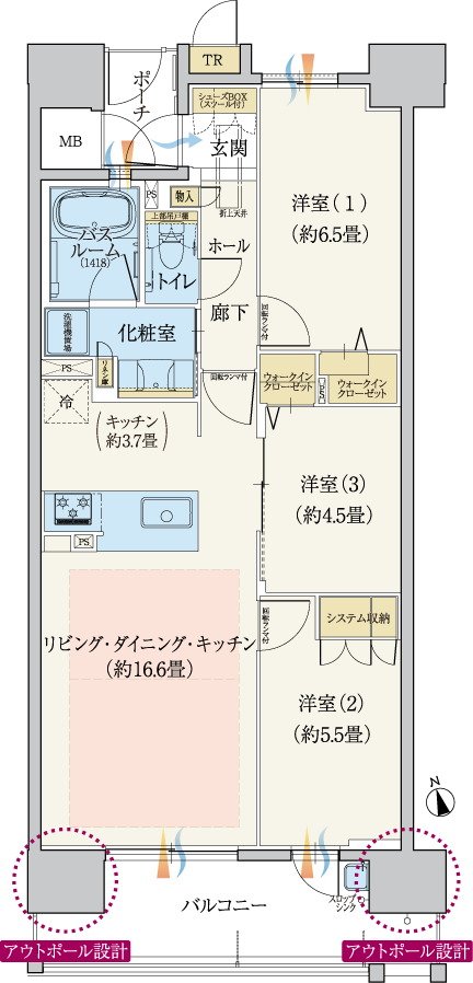 モアグレース一宮本町 間取り B type