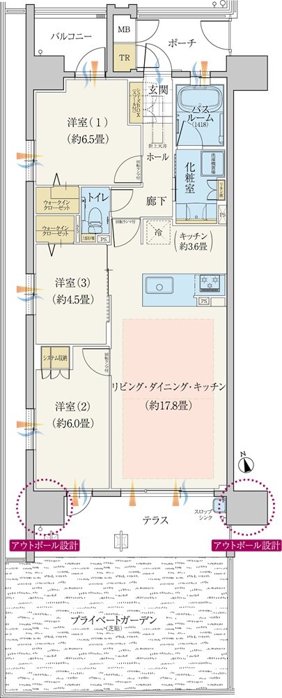 モアグレース一宮本町 間取り Ag type