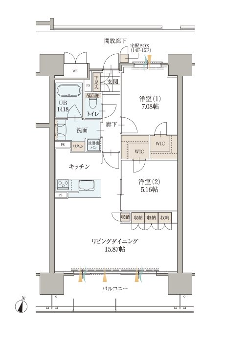 エンブルクロス藤枝 間取り B type