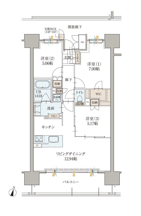 エンブルクロス藤枝 間取り C type