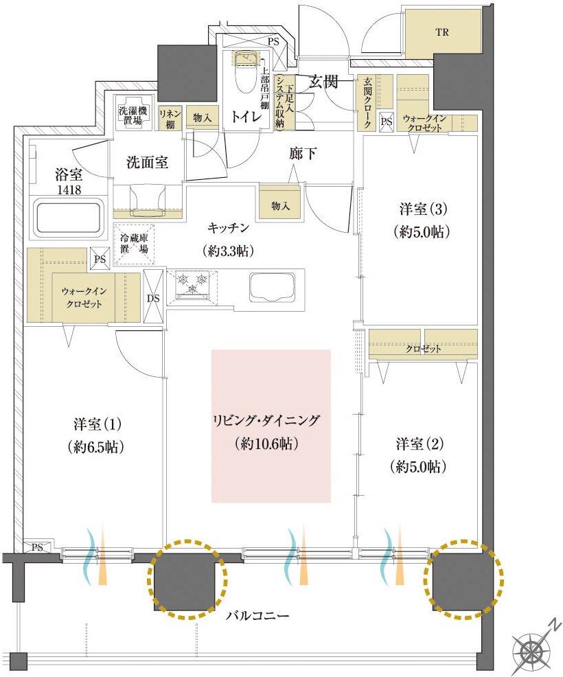 レーベン福住 LEGEND ARKS 間取り E1 TYPE(先着順)