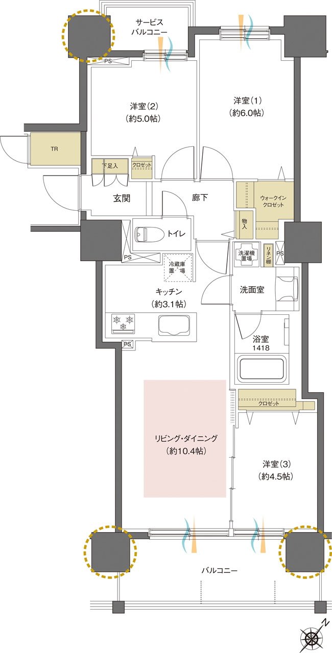 レーベン福住 LEGEND ARKS 間取り H1 TYPE