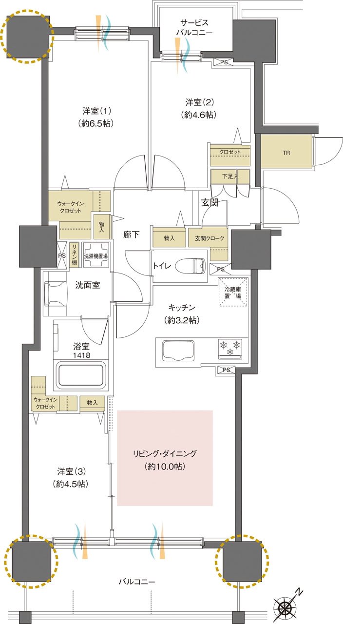 レーベン福住 LEGEND ARKS 間取り K1 TYPE
