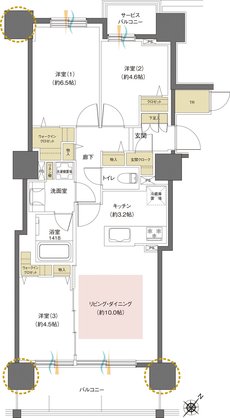 レーベン福住 LEGEND ARKS 間取り K1 TYPE