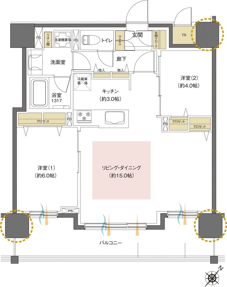レーベン福住 LEGEND ARKS 間取り L2 TYPE(先着順)