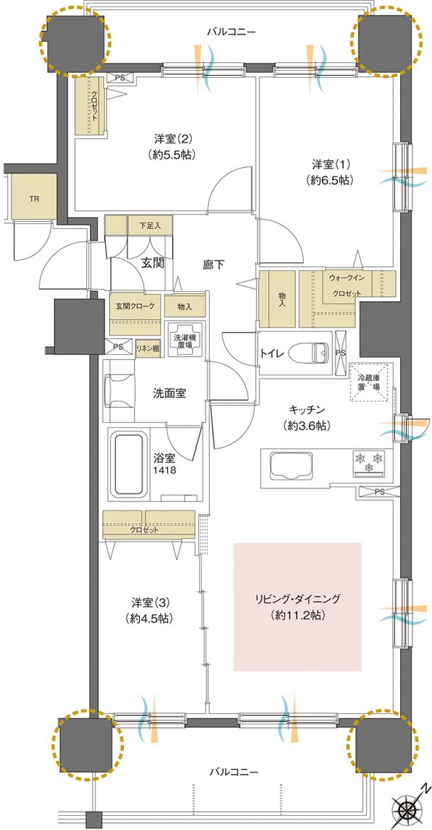 レーベン福住 LEGEND ARKS 間取り M1 TYPE