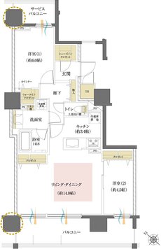レーベン福住 LEGEND ARKS 間取り C2 TYPE