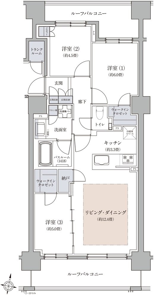 ザ・ライオンズ札幌植物園YAYOI GARDENS 間取り C1 type