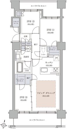 ザ・ライオンズ札幌植物園YAYOI GARDENS 間取り C1 type