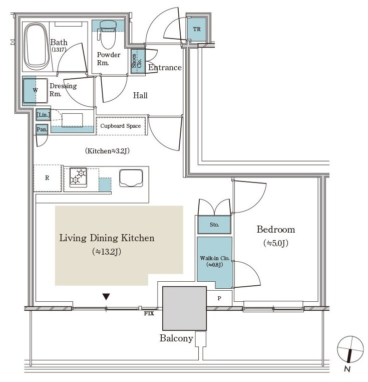 パークタワー大阪堂島浜 間取り S-43Anタイプ