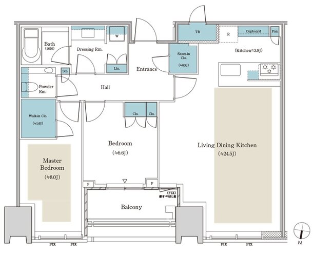 パークタワー大阪堂島浜 間取り E-90Gnタイプ（MENU）