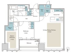 パークタワー大阪堂島浜 間取り E-90Bnタイプ