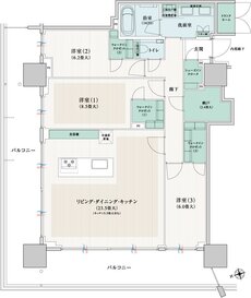 ブランズタワー橋本 間取り 105Bt type