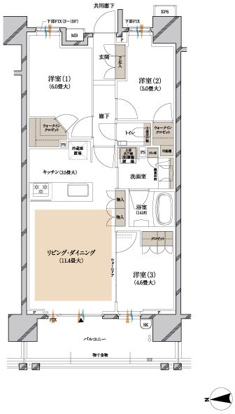 ブランズ川越新富町 間取り C type