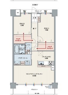 アルファスマート道後湯築 間取り H type