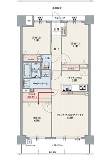 アルファスマート道後湯築 間取り C type