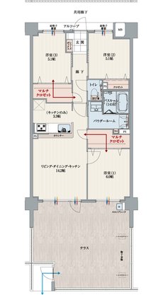 アルファスマート道後湯築 間取り Fg type