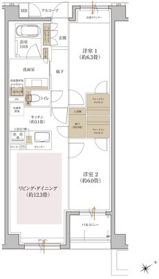 ローレルコート星ヶ丘レジデンス 間取り F TYPE