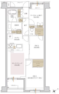 ローレルコート星ヶ丘レジデンス 間取り E TYPE