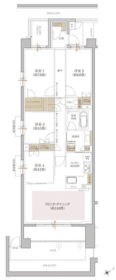 ローレルコート星ヶ丘レジデンス 間取り At TYPE