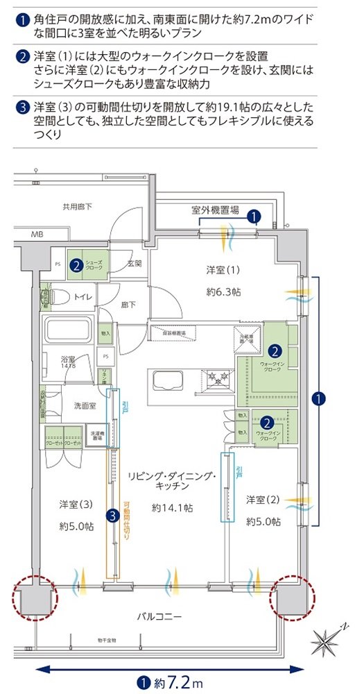 サンクレイドル成増 間取り F type