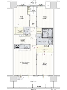 アルファステイツ周陽II 間取り C type