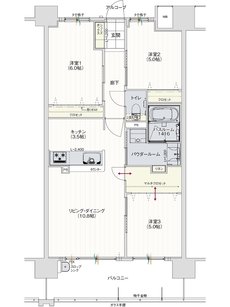 アルファステイツ周陽II 間取り E type