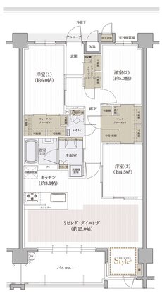 クレアホームズ道後上市 ザ・プレミアム 間取り D type