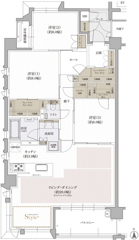 クレアホームズ道後上市 ザ・プレミアム 間取り A type【MENU PLAN2】