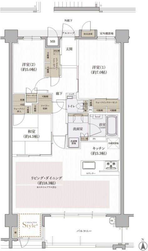 クレアホームズ道後上市 ザ・プレミアム 間取り E type【MENU PLAN1】