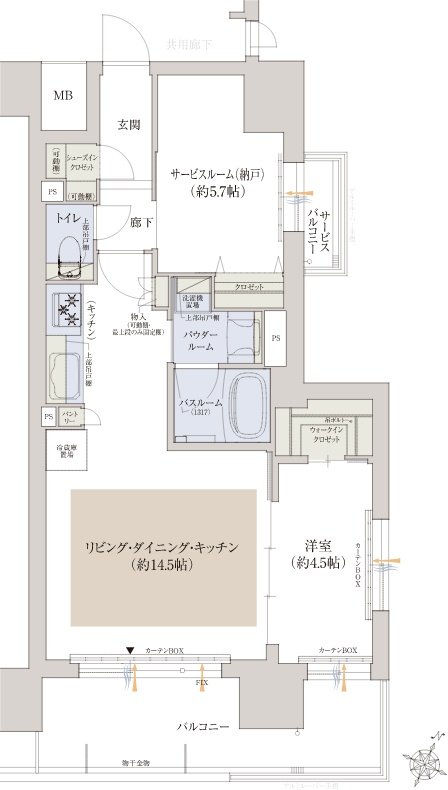 プレサンス ロジェ 大津京 レイクヴィラ 間取り Dタイプ