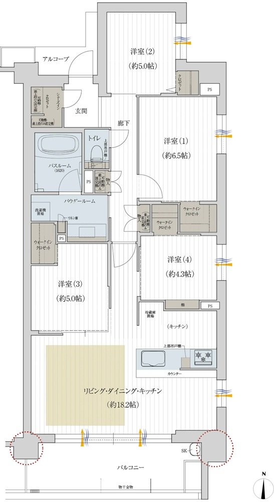 プレサンス グラン 大垣 間取り Kタイプ