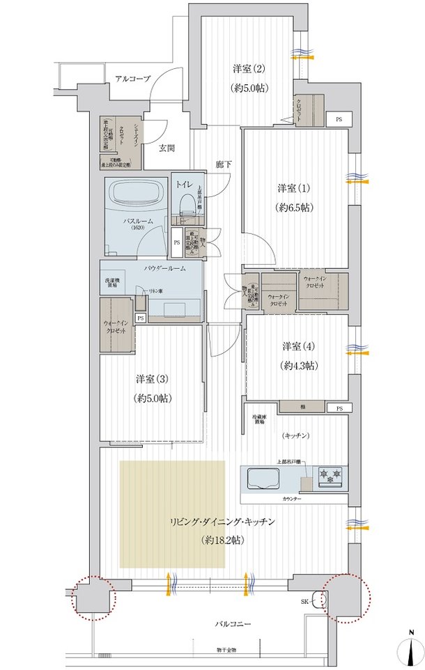 プレサンス グラン 大垣 間取り Kタイプ
