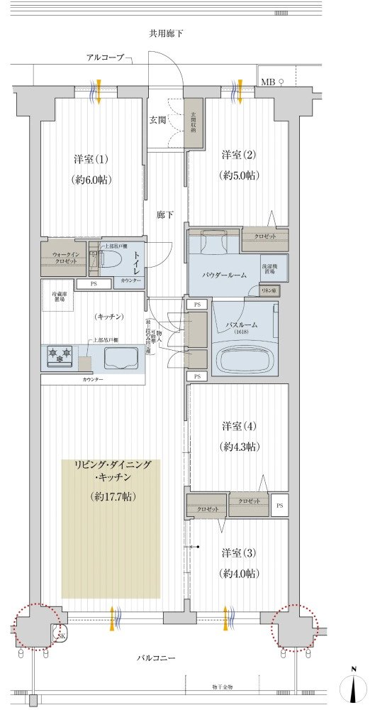 プレサンス グラン 大垣 間取り Hタイプ