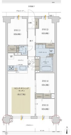 プレサンス グラン 大垣 間取り Hタイプ