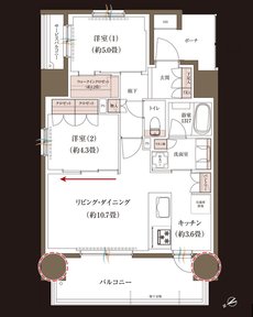 ブランシエラ大浦サンリヤン 間取り A type