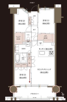 ブランシエラ大浦サンリヤン 間取り G type