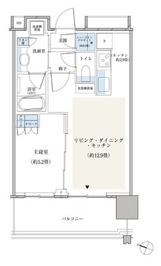 パークシティ小岩　ザ　タワー 間取り 41Wタイプ
