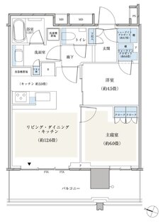 パークシティ小岩　ザ　タワー 間取り 54W’タイプ
