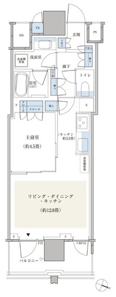 パークシティ小岩　ザ　タワー 間取り 43Eタイプ
