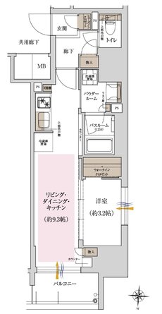 プレサンス ロジェ 泉 高岳 間取り Cタイプ