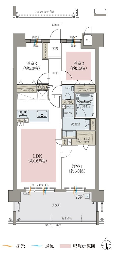 オーヴィジョン井尻 間取り B1 TYPE