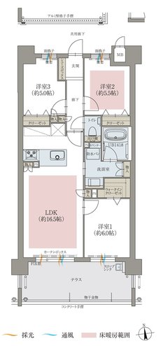 オーヴィジョン井尻 間取り B1 TYPE