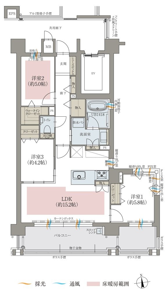 オーヴィジョン井尻 間取り F TYPE MENU PLAN
