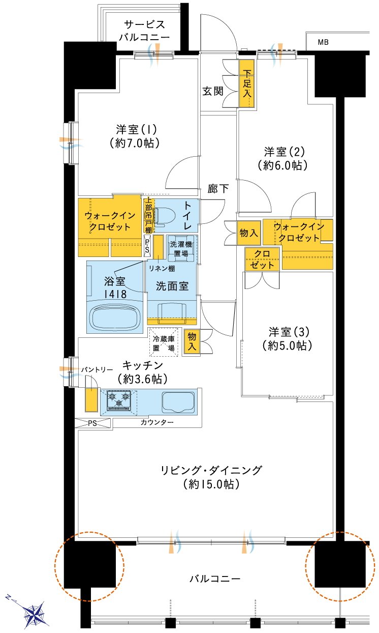 レーベン三河安城REPRENT 間取り A type